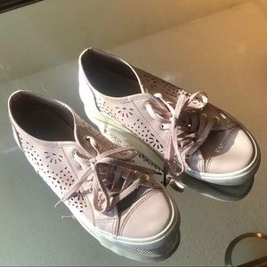 flower cut out sneakers